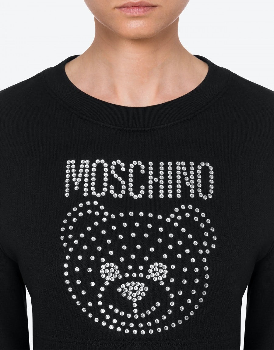 CRYSTAL TEDDY CROPPED SWEATSHIRT - 4