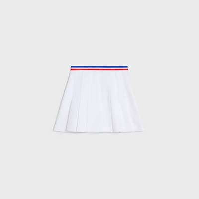 CELINE short pleated skirt in cotton piqué outlook