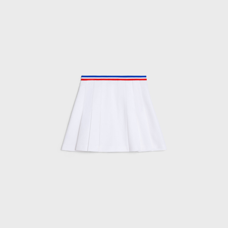 CELINE short pleated skirt in cotton piqué outlook