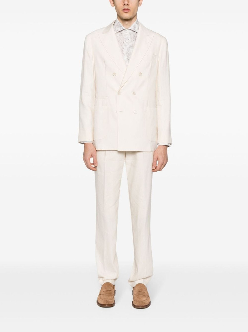 Brunello Cucinelli paisley-print linen shirt outlook