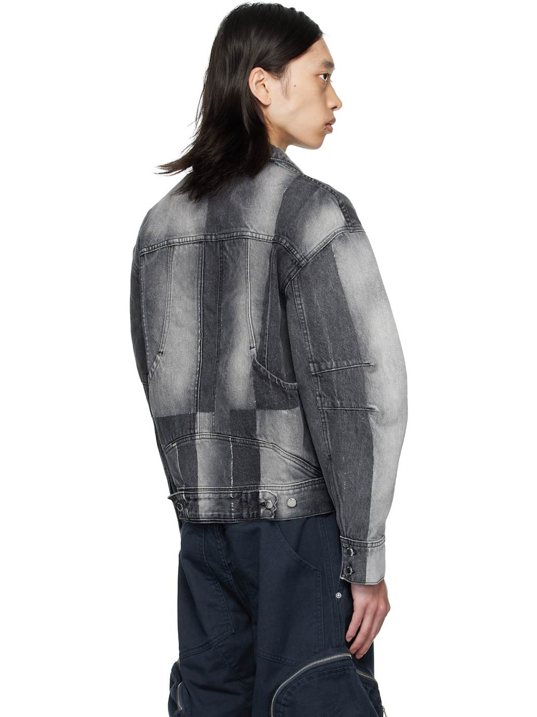 Gray 'El Jacket Redux' Denim Jacket - 3