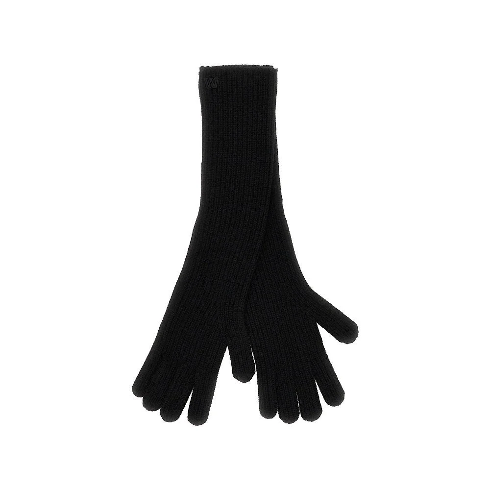 Max Mara Weekend Long Cashmere Gloves Black - 1