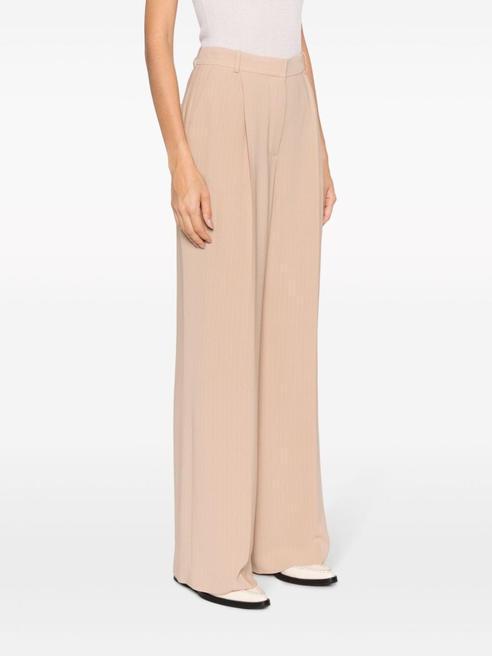 high-waisted flared trousers - 3