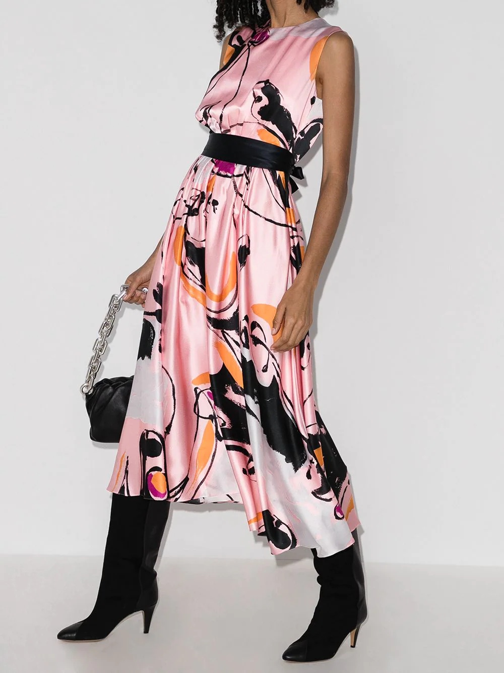 Tibi Dance-print midi dress - 2