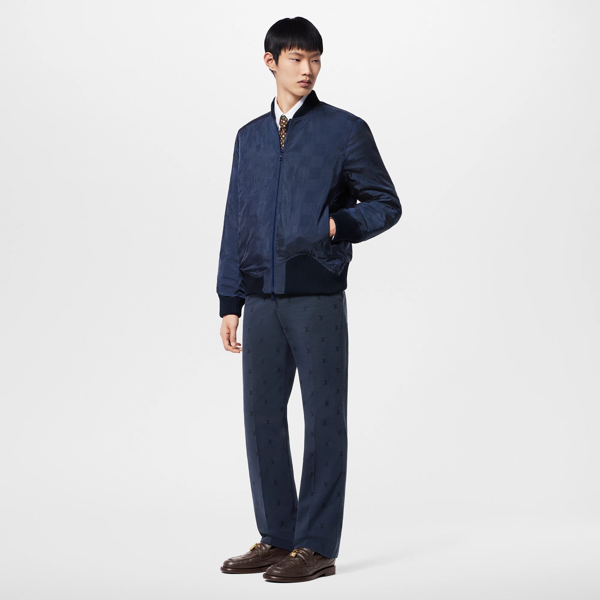 Reversible Leather Nylon Blouson - 3