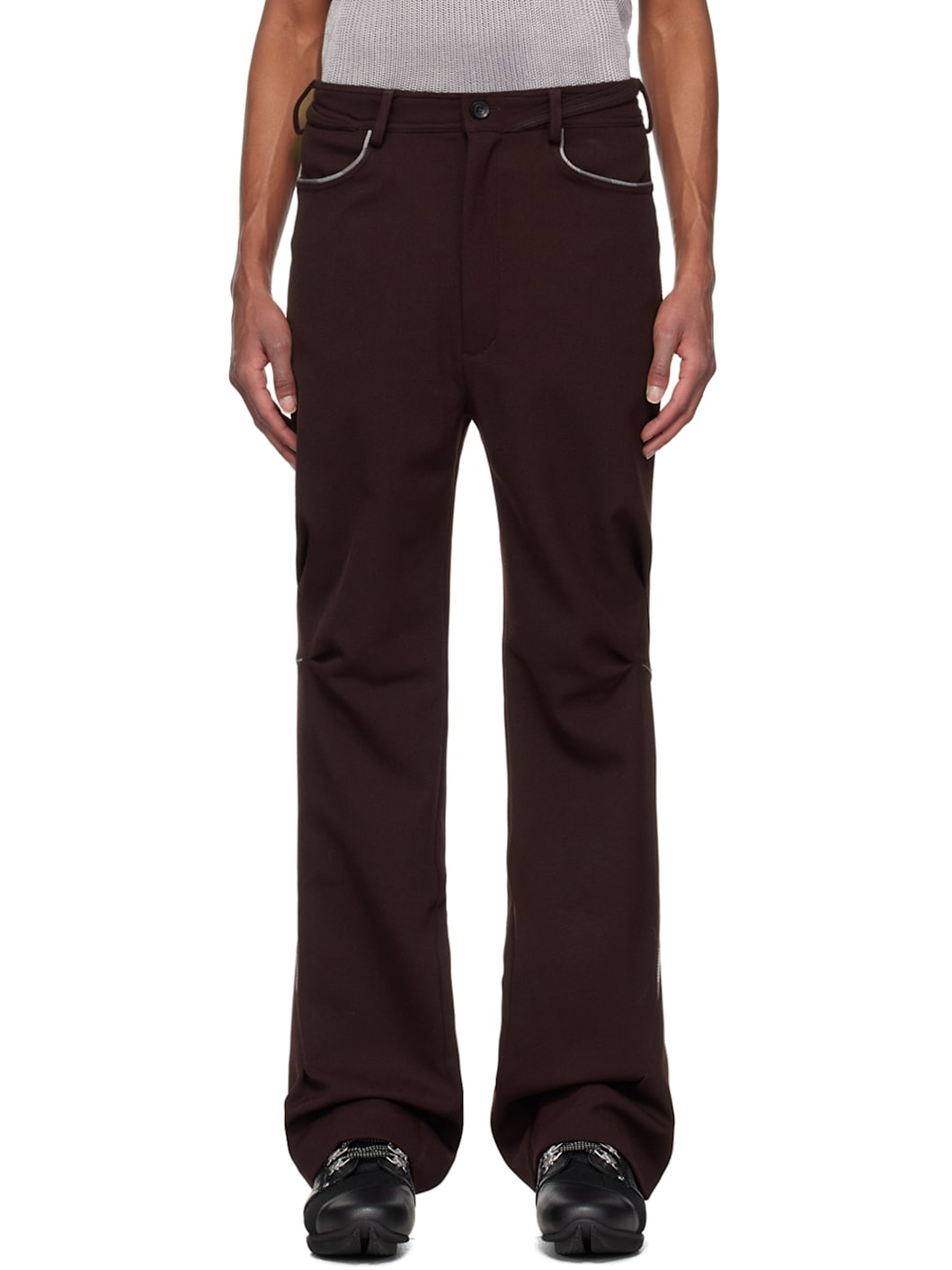Burgundy Ohne K-Dart Trousers - 1