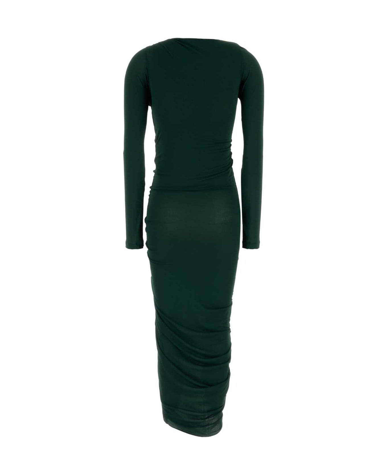 Bottle Green Stretch Jersey Dress - 2