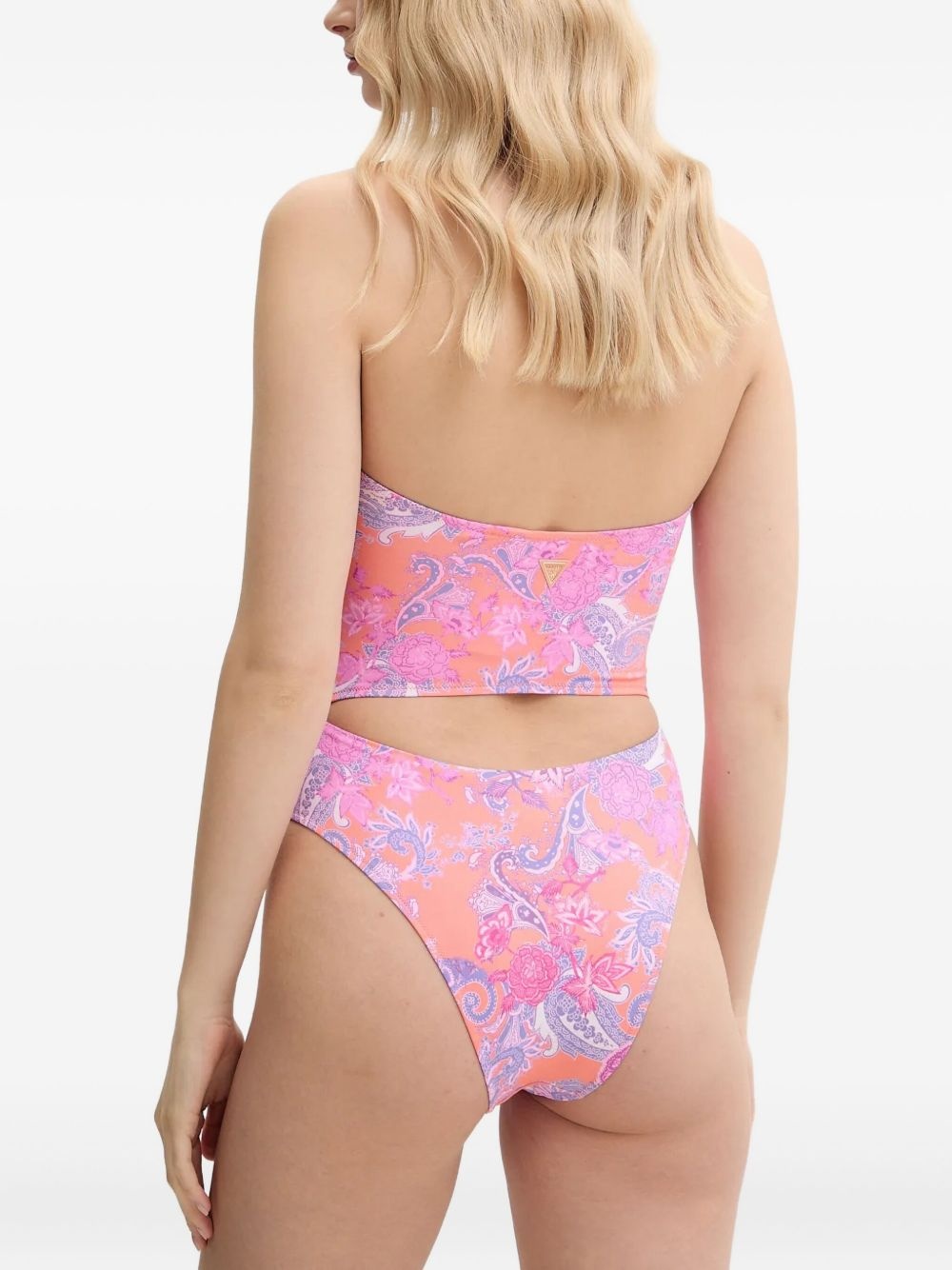 paisley-print cut-out swimsuit - 2