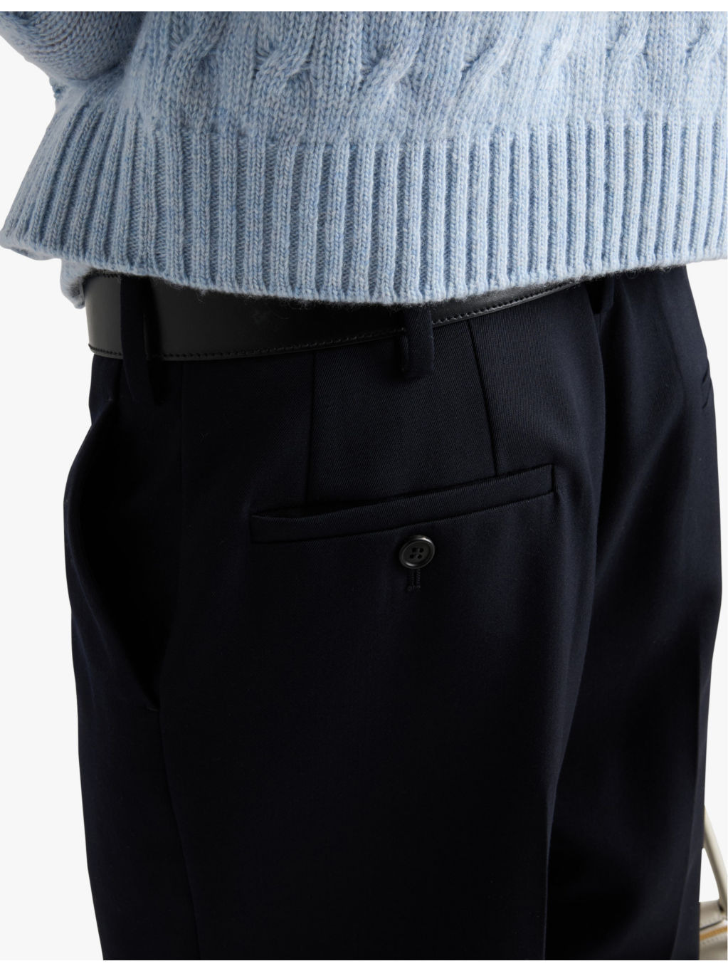 Straight-leg mid-rise wool trousers - 5