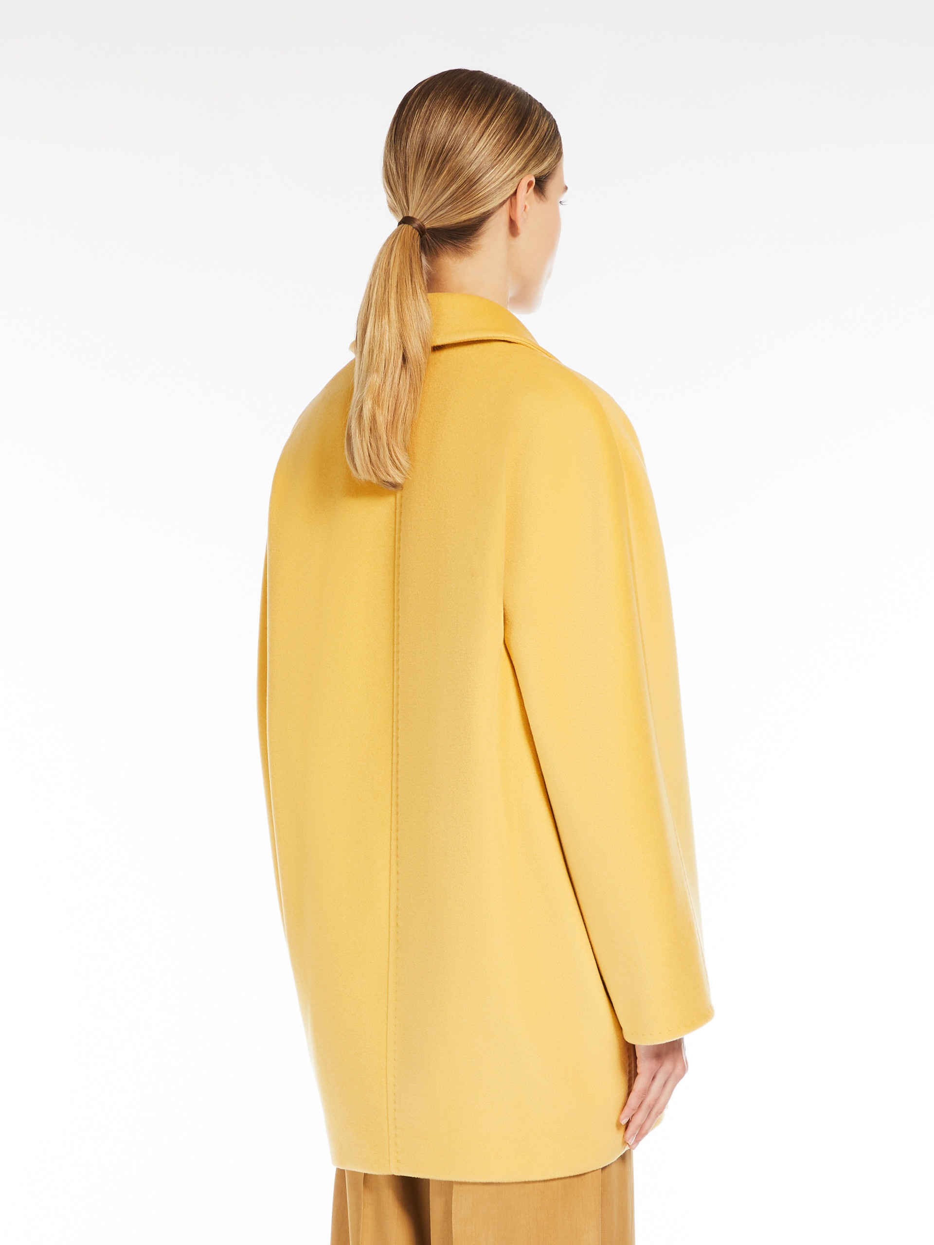 コート MAX MARA '101801 Icon Coat' coat Yellow REBUS Max Mara REBUS Short 101801 Icon Coat | REVERSIBLE