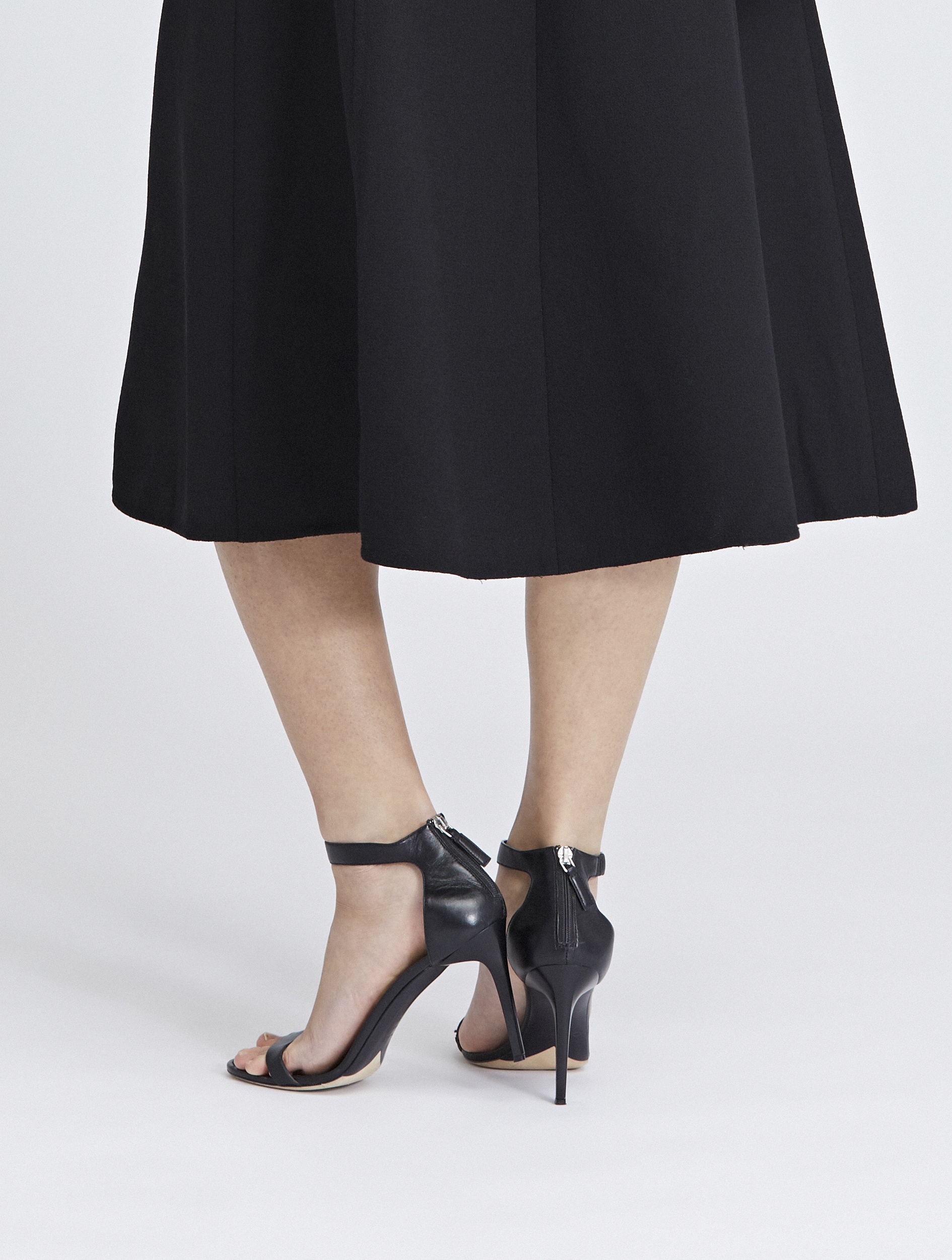 BLACK LEATHER ANGE SANDALS - 3