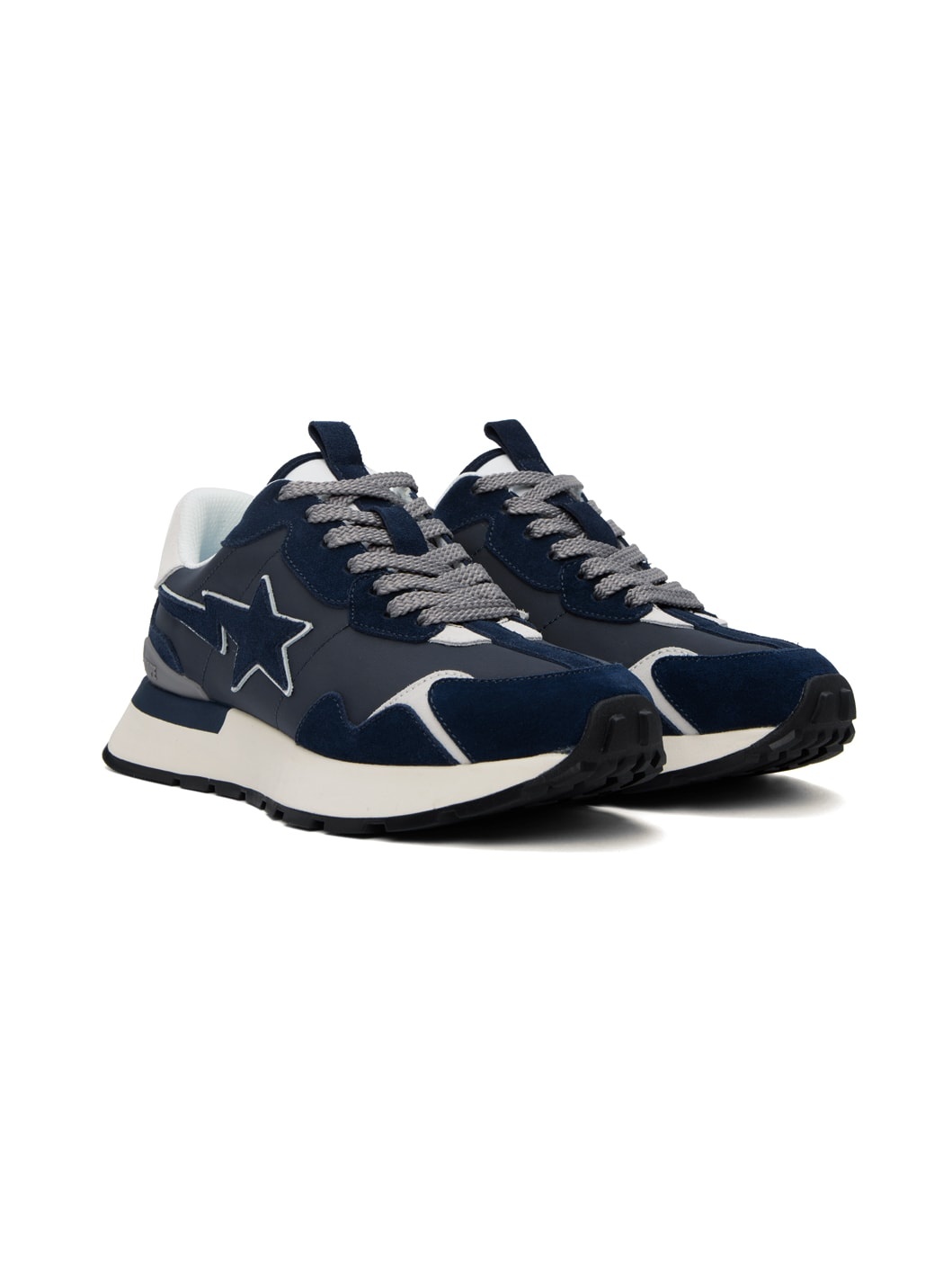 Navy & Gray Road Sta Express Sneakers - 4