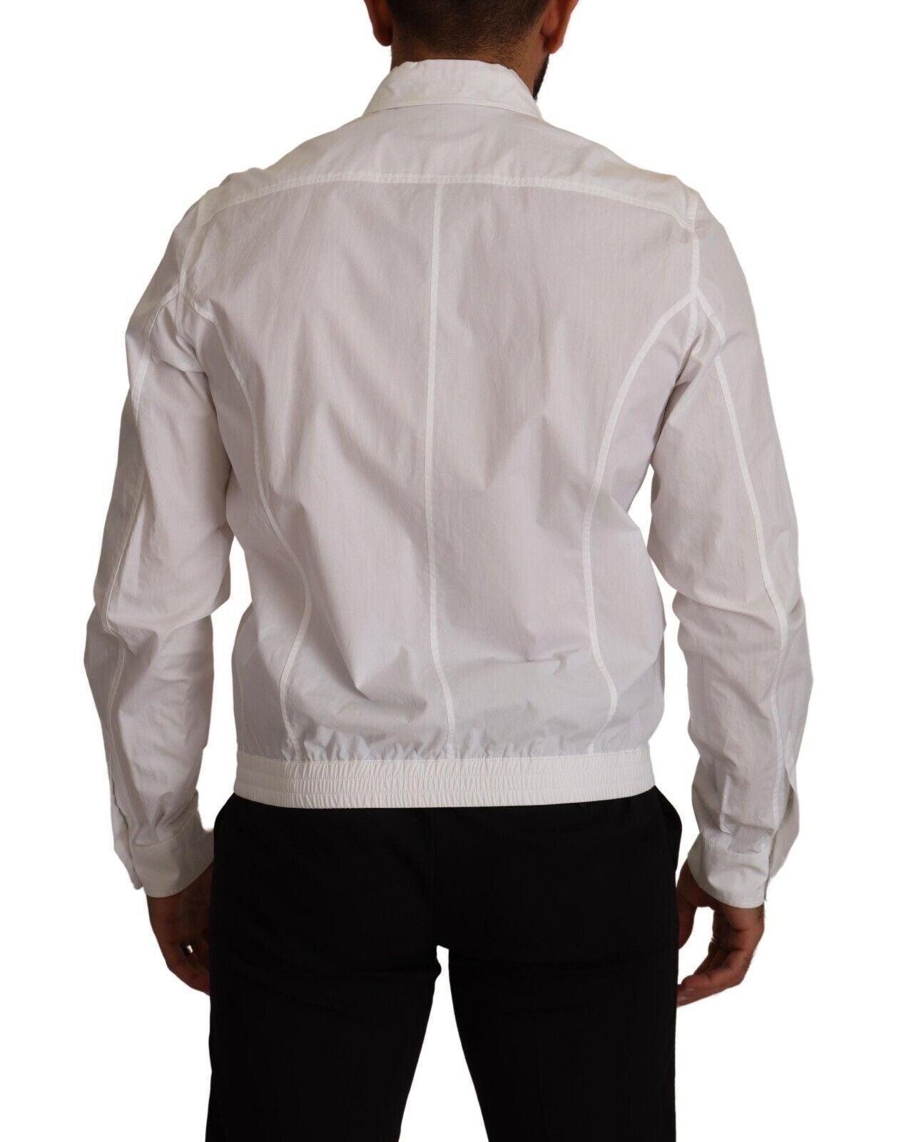 Dolce & Gabbana White Cotton Button Down Men Collared Shirt - 3