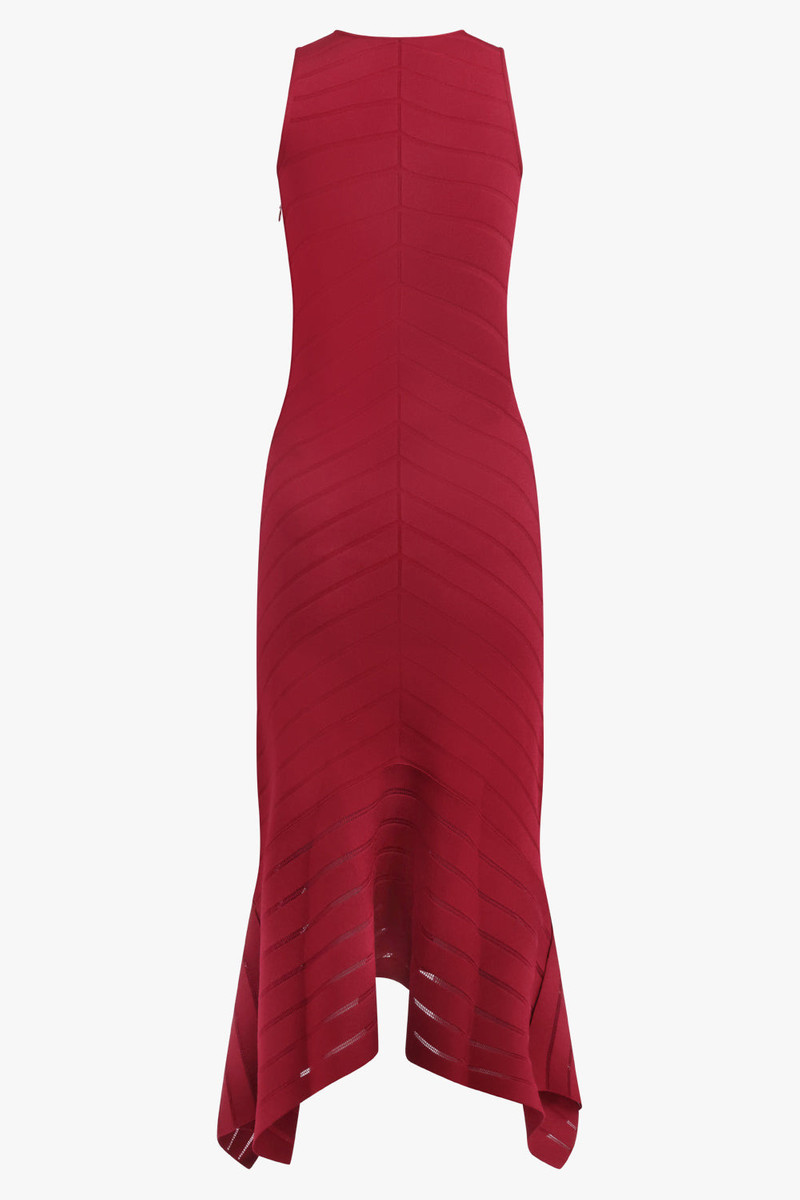 Givenchy HERRINGBONE KNIT LONG DRESS | RED CHERRY outlook