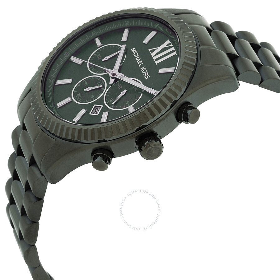 Michael Kors - Michael Kors Lexington Chronograph Quartz Green Dial Men's Watch MK9166 - 2