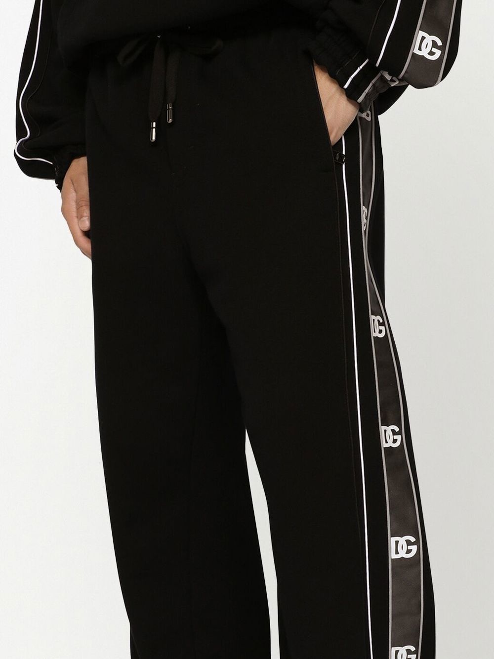 logo-tape track pants - 5