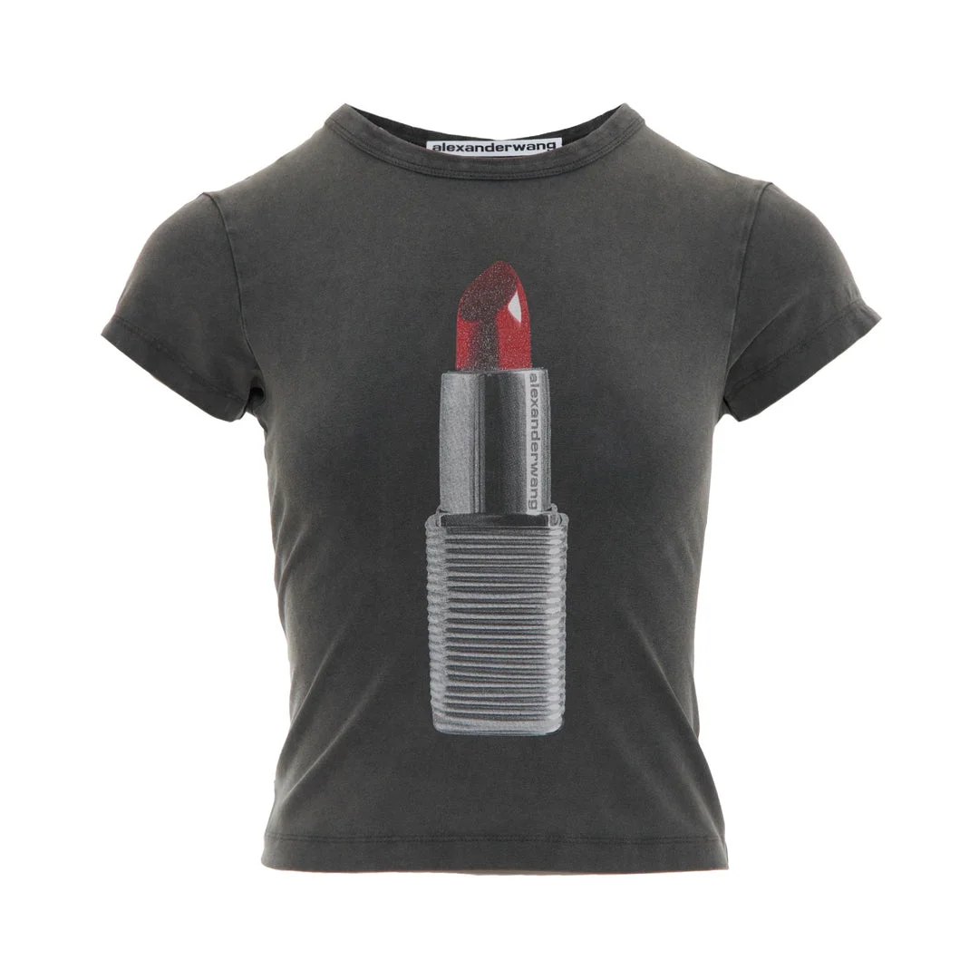 Lipstick Graphic Baby Tee - 1