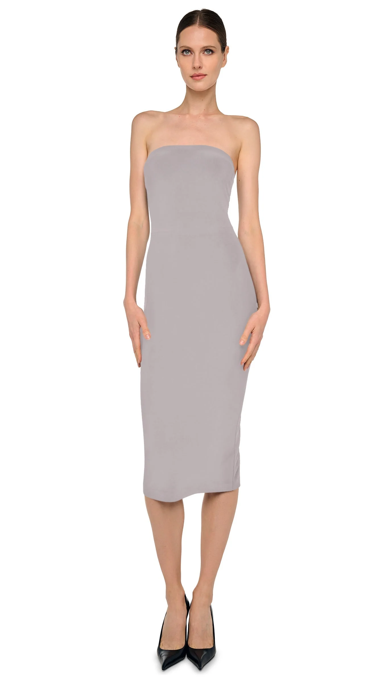 STRAPLESS DRESS TO KNEE - 1
