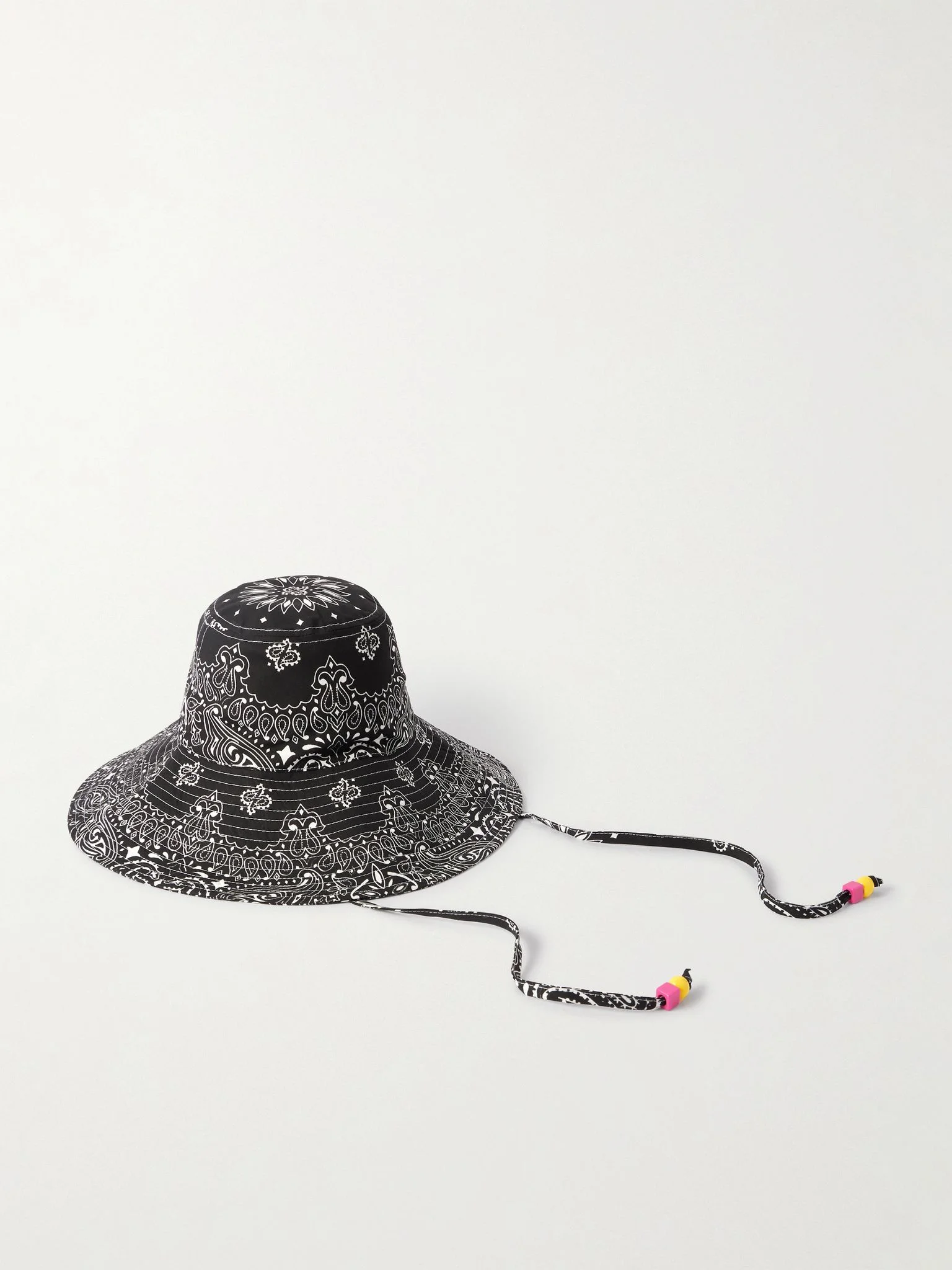 Capeline reversible cotton bucket hat Black - 1