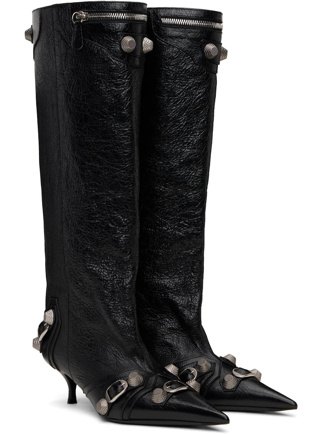 Black Cagole Wide 50mm Boots - 4