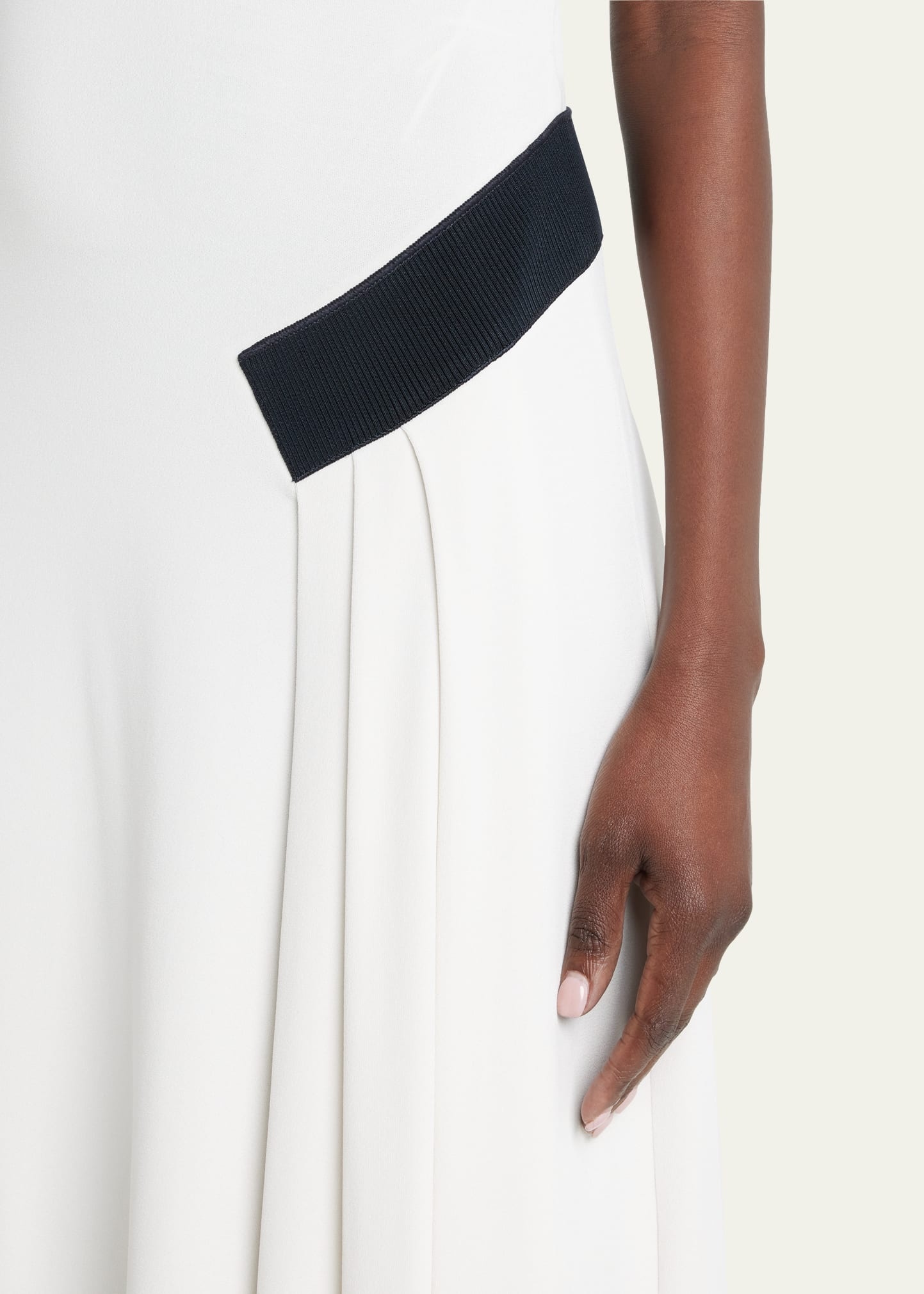 Maxi Dress w/ Colorblock Hip Detail - 5