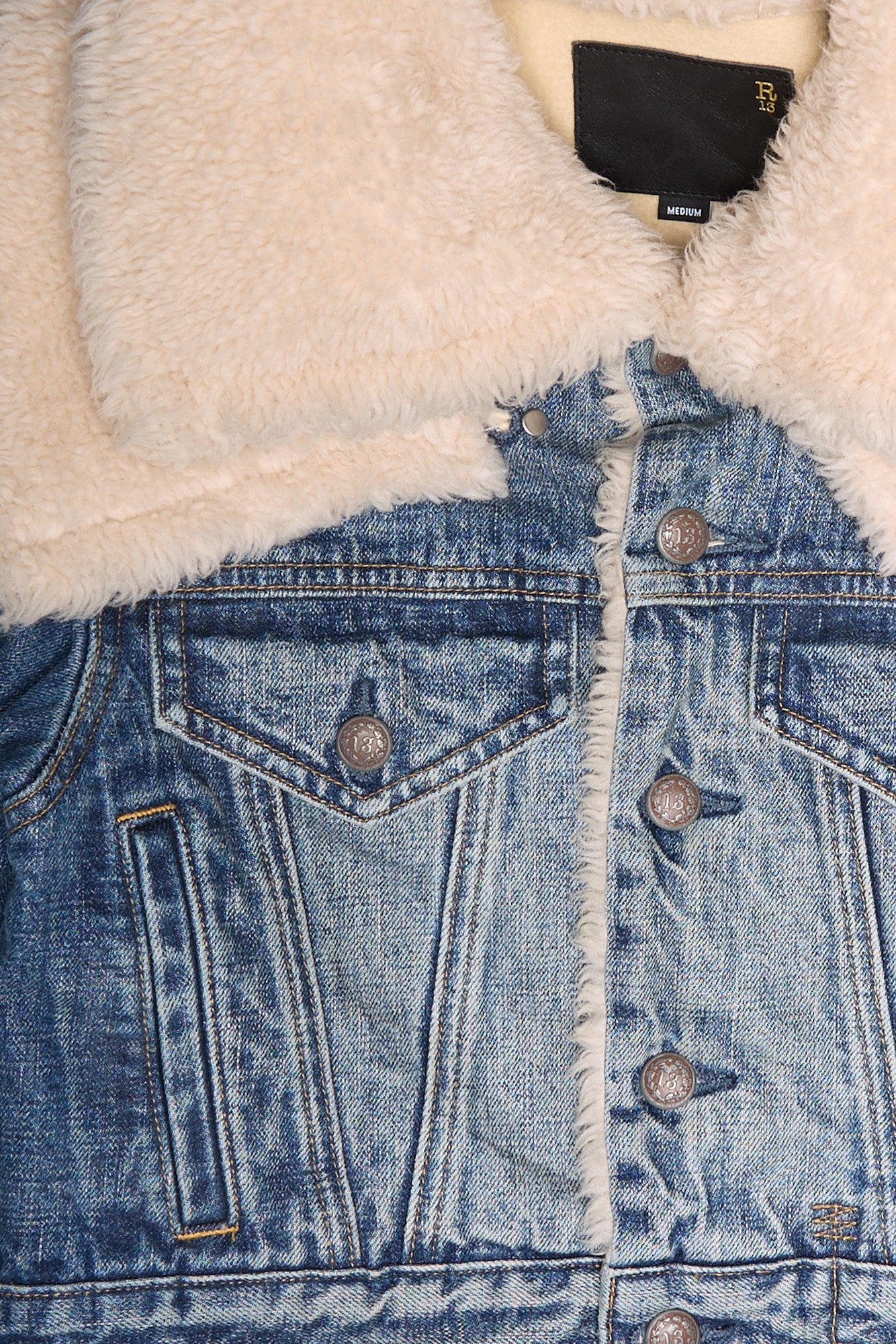 DOUBLE COLLAR  SHERPA TRUCKER JACKET - 4