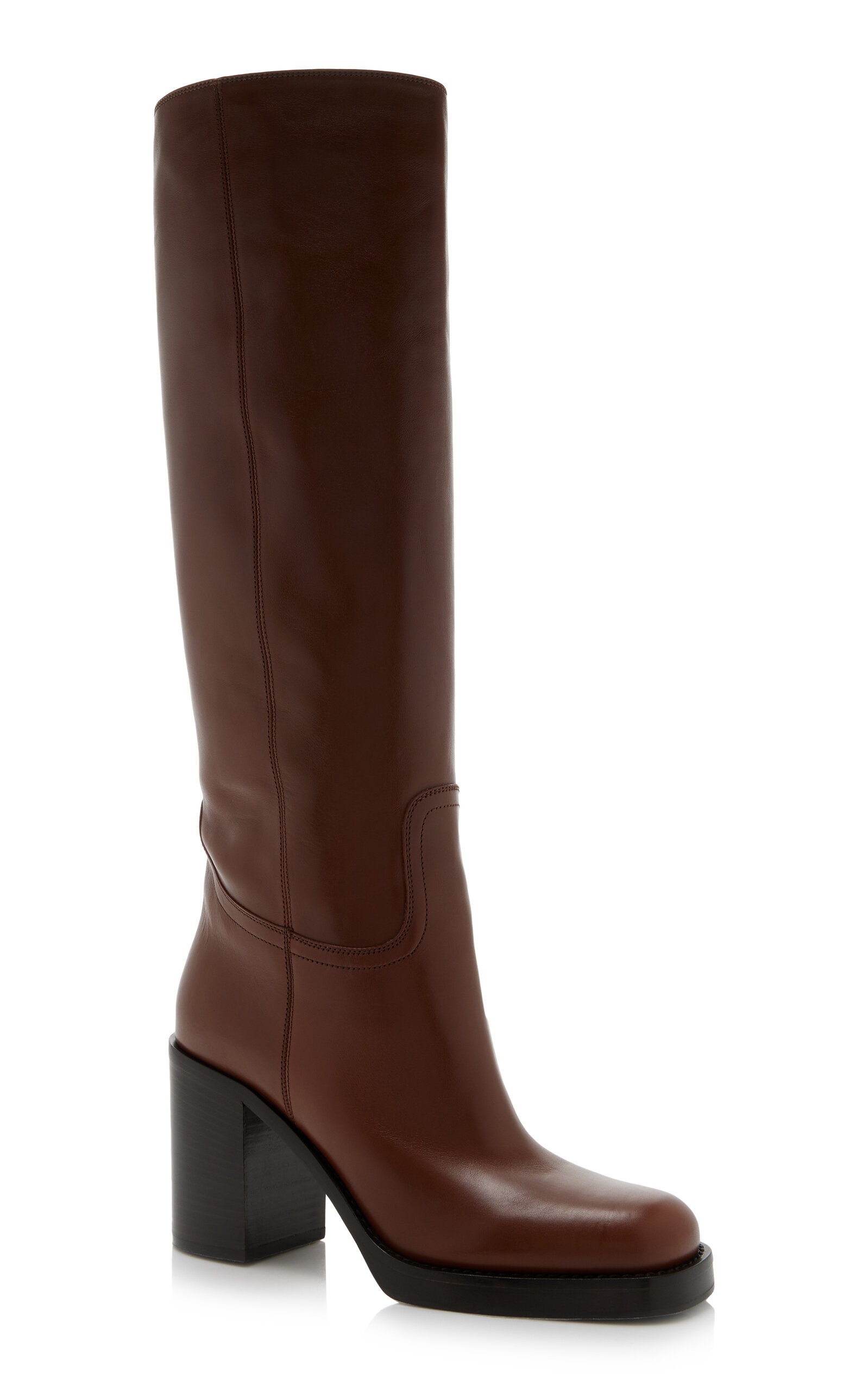 Leather Knee Boots brown - 4