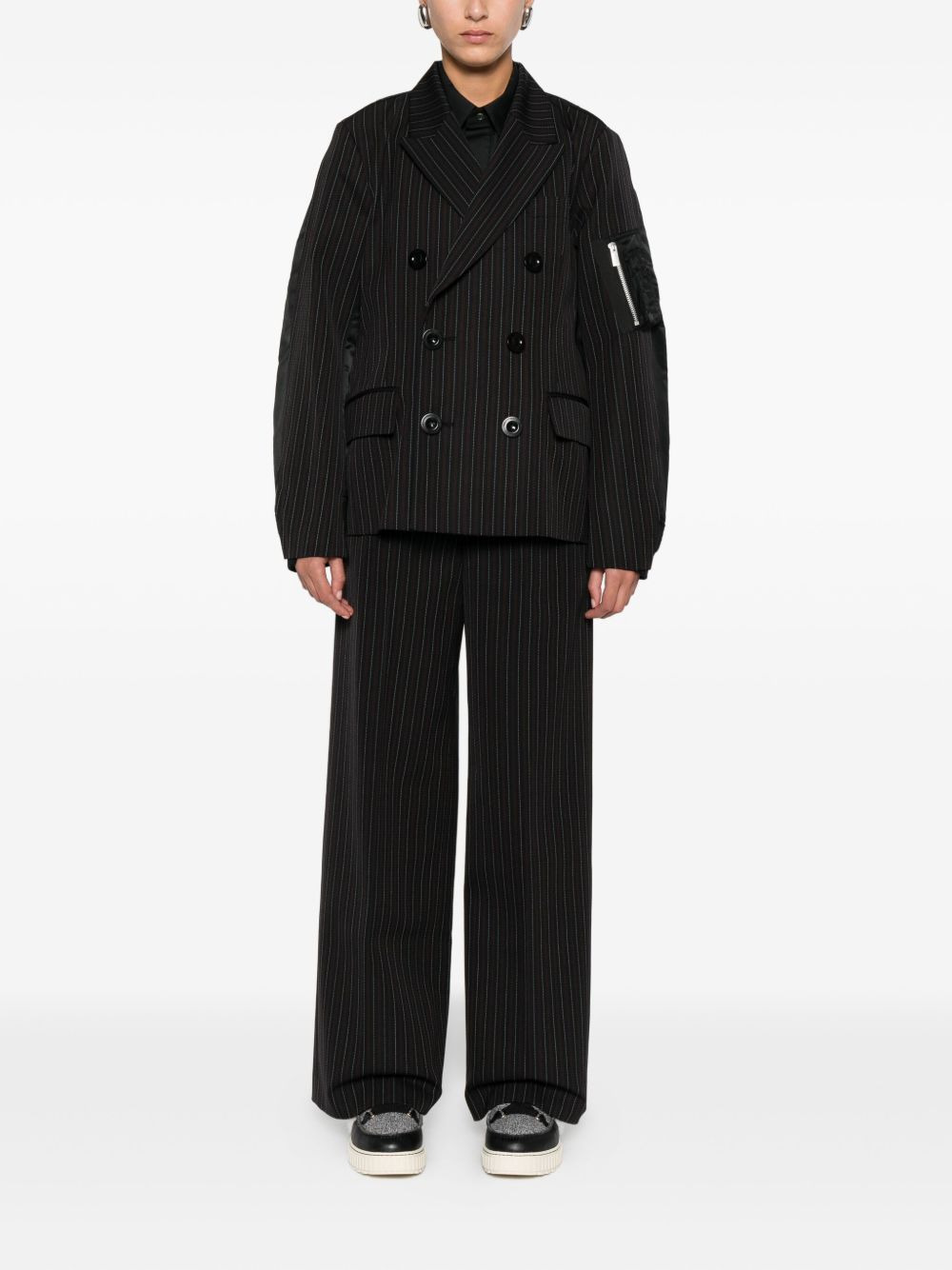 pinstripe pocket trousers - 2