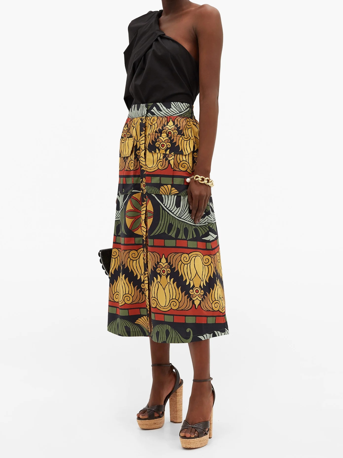 Crossroads printed cotton skirt - 2