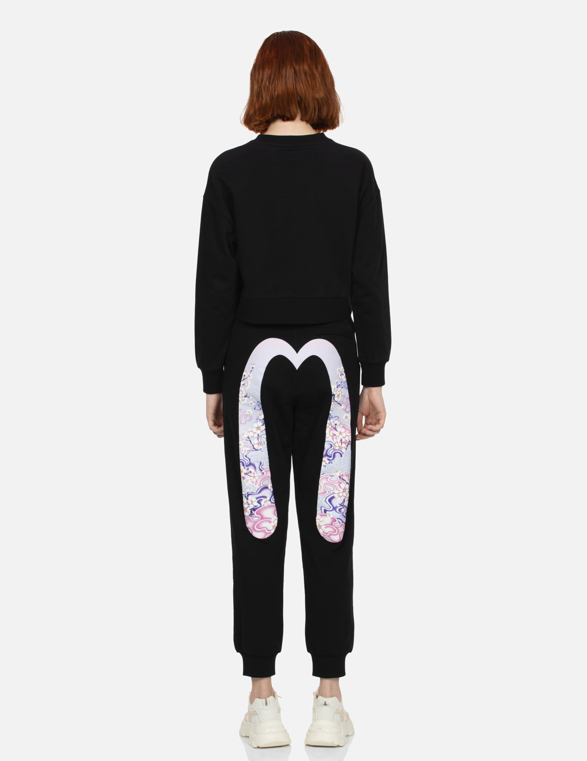 CRANES AND FLORAL PRINT DAICOCK REGULAR FIT SWEATPANTS - 5
