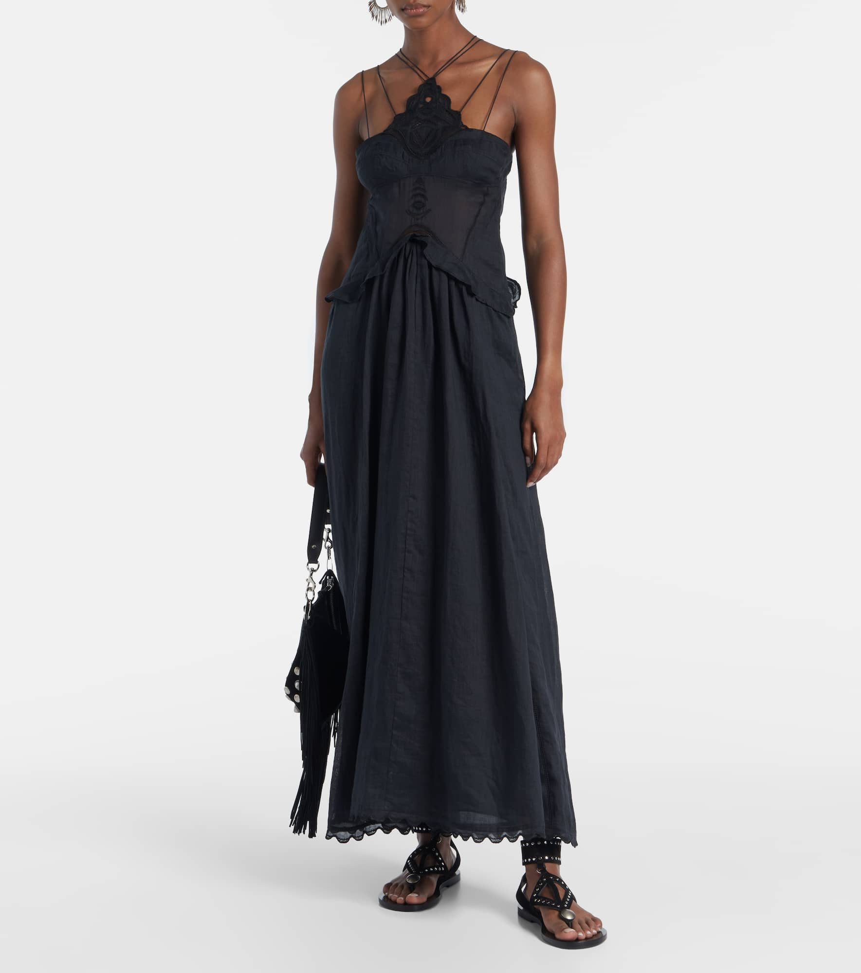 Lindy lace-trimmed maxi dress - 2