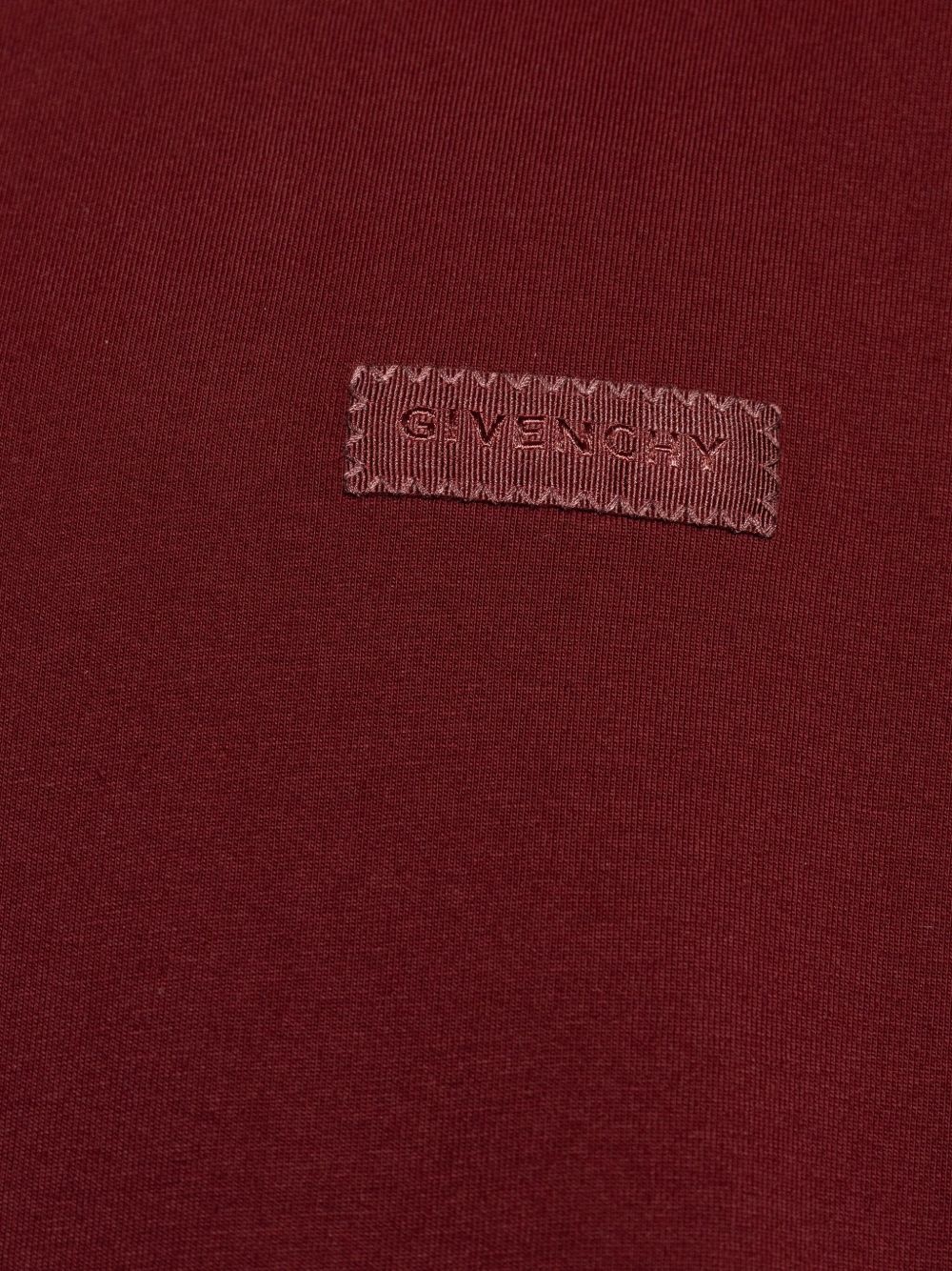 logo-patch cotton T-shirt - 5