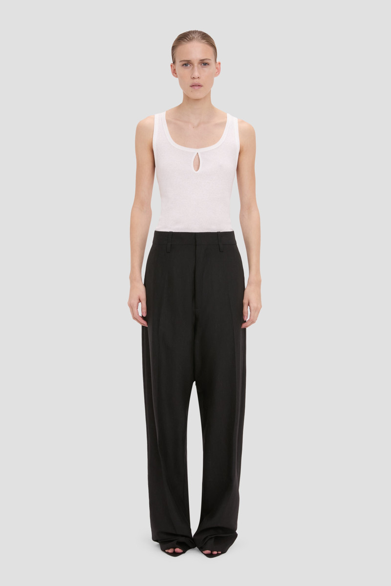 Victoria Beckham Curved Leg Trouser In Black outlook