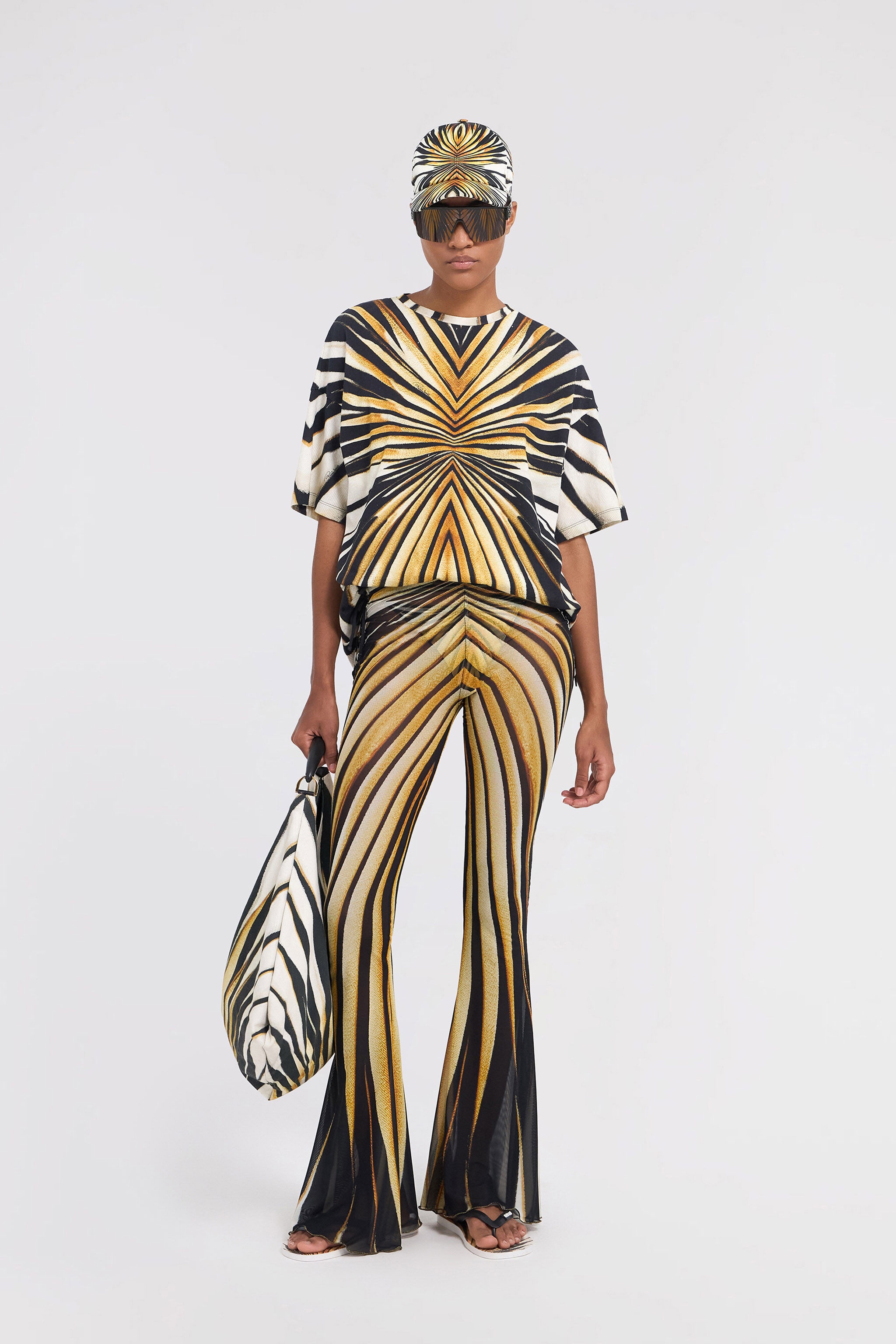 Ray Of Gold Print Trousers - 2