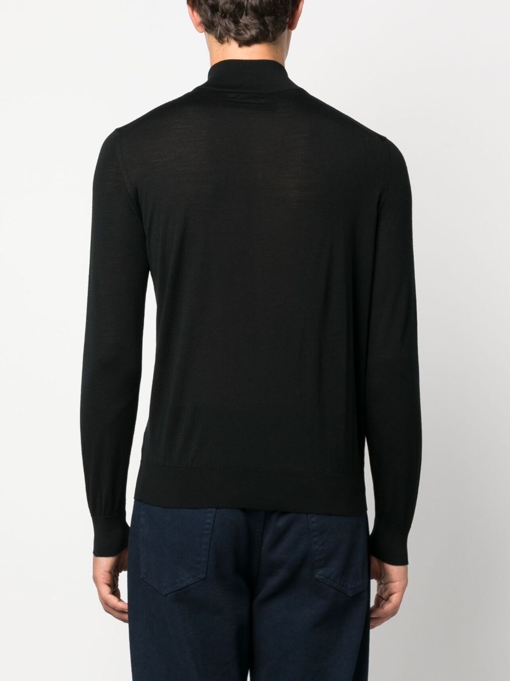 zip-up wool jumper - 4