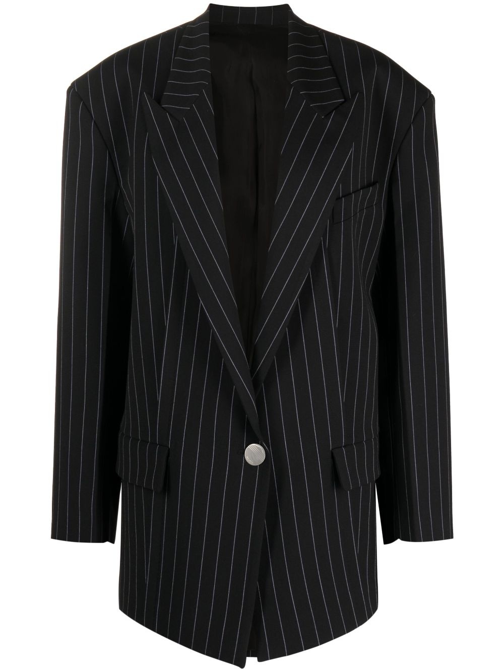 Glen pinstripe single-breasted blazer - 1