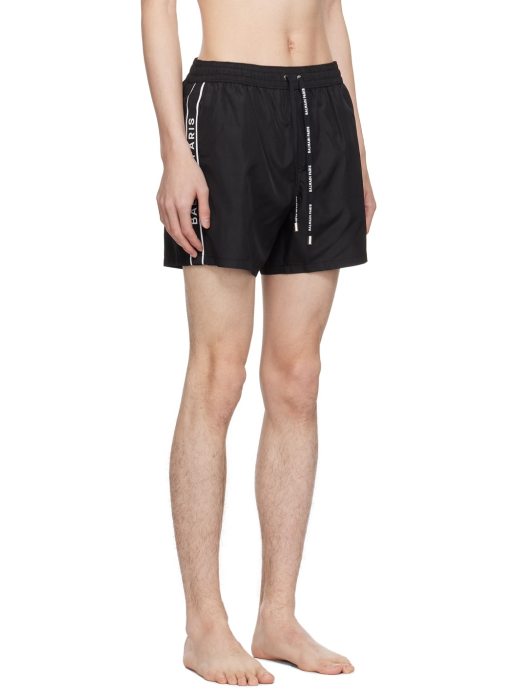 Black Printed Swim Shorts - 2