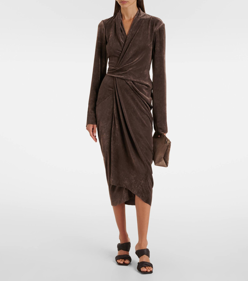 Rick Owens Wrap midi dress outlook