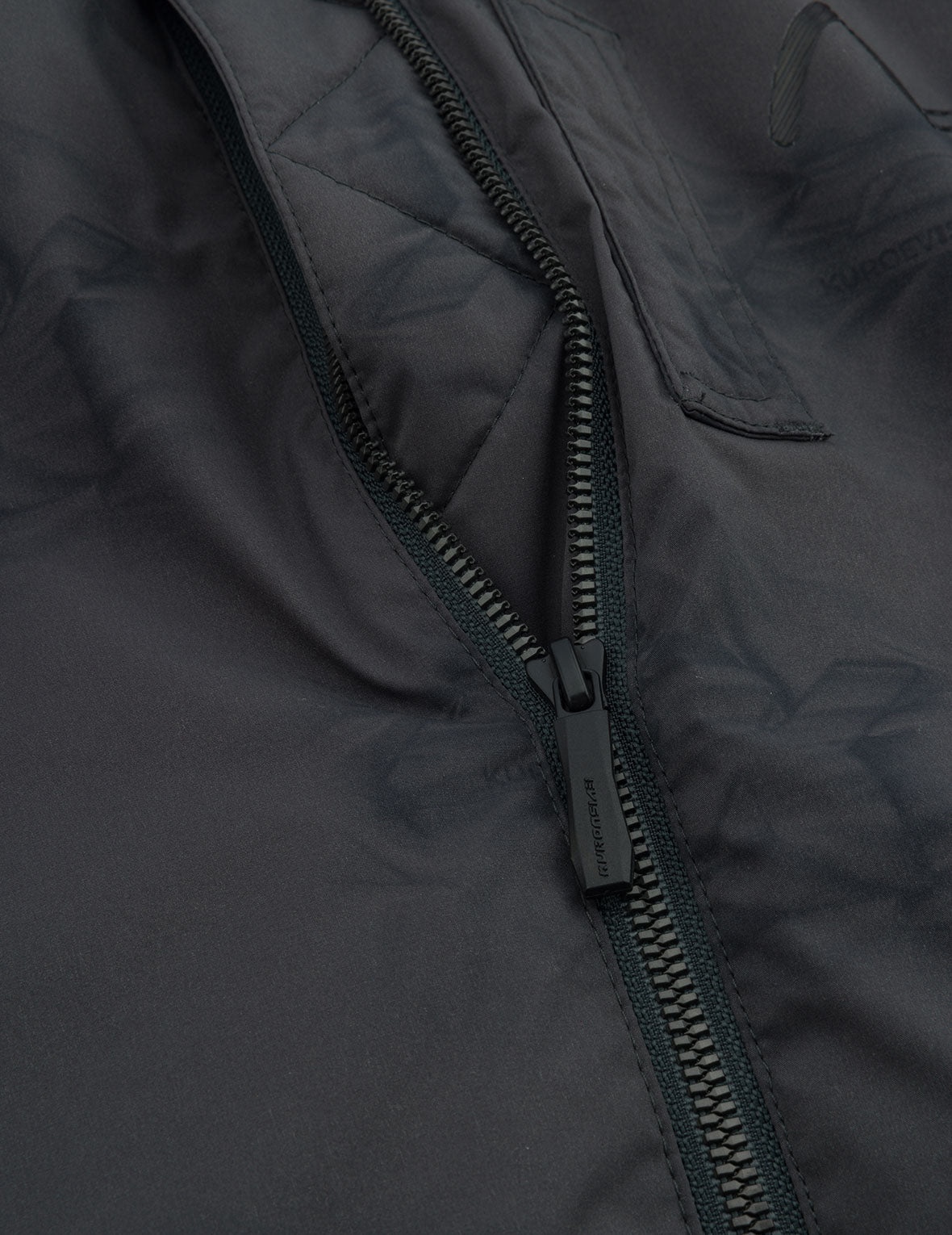 Allover Crinkle Logo Print Regular Fit Padded Bomber Jacket - 7