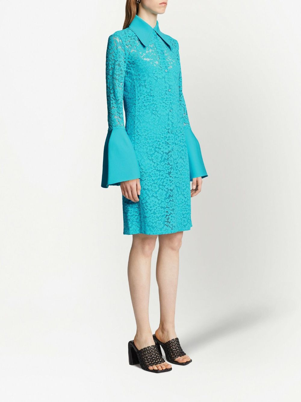 floral lace shirtdress - 3