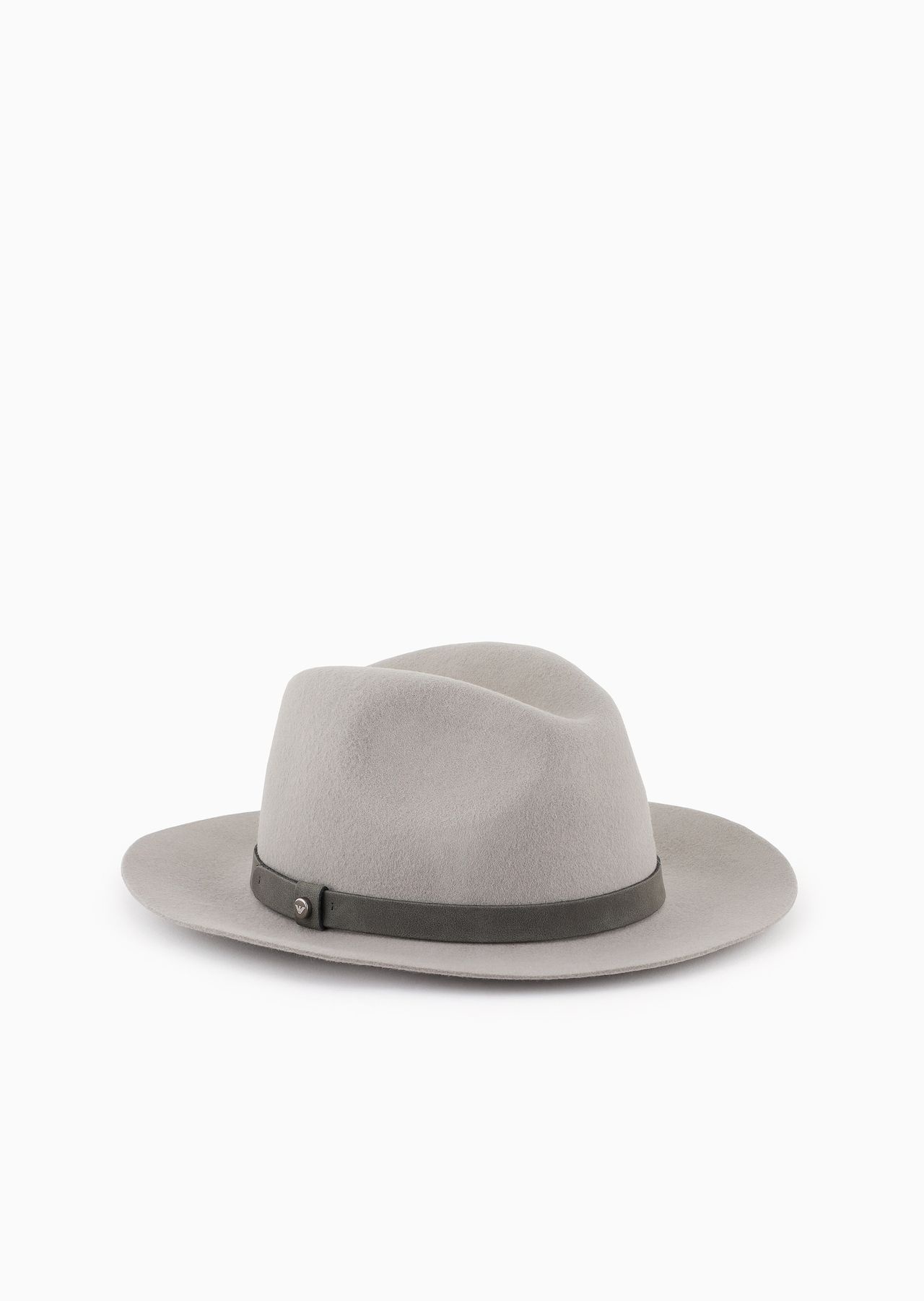 Wool cloth fedora hat with band - 1