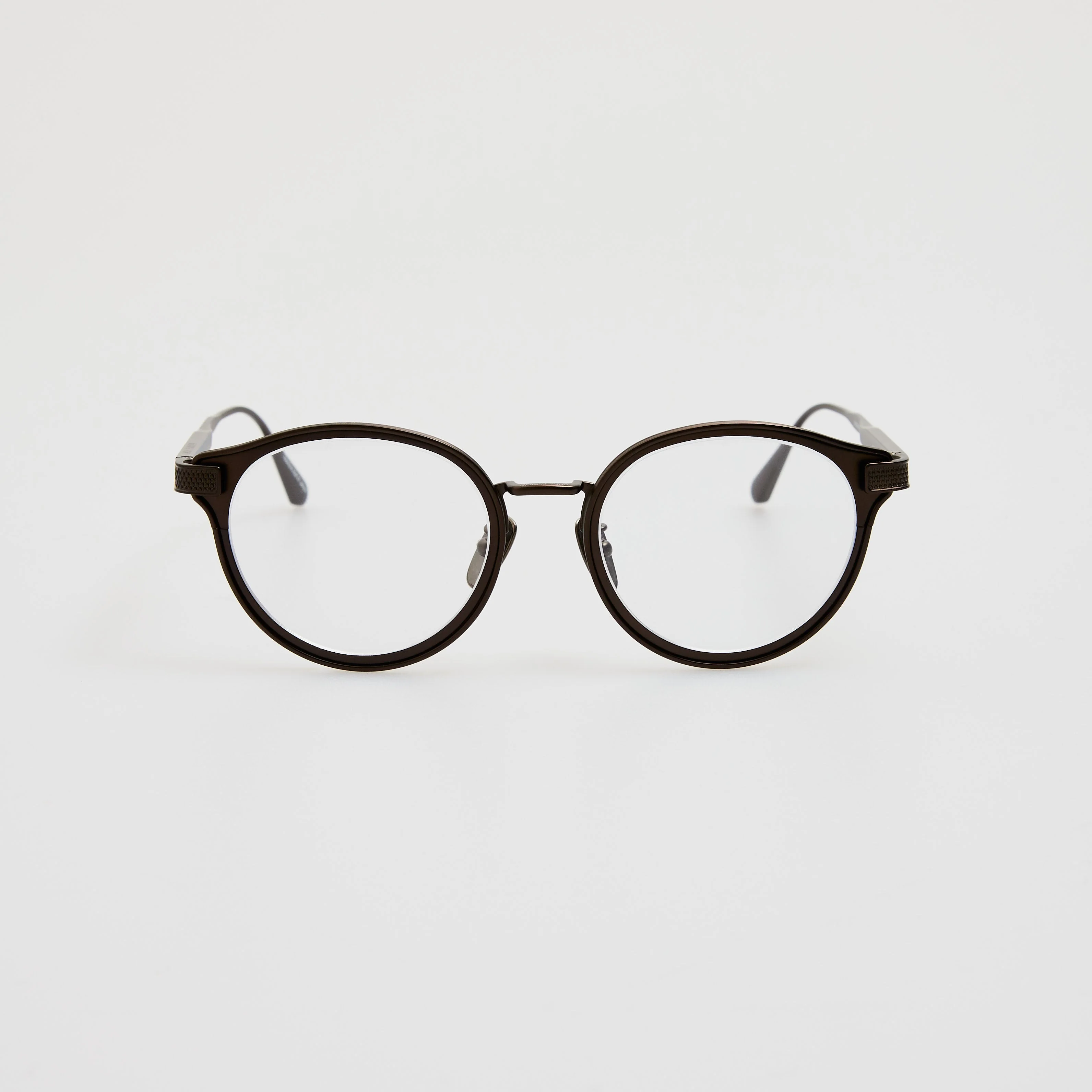 Anthony Oval Optical Frame in Matt Nickel - 1