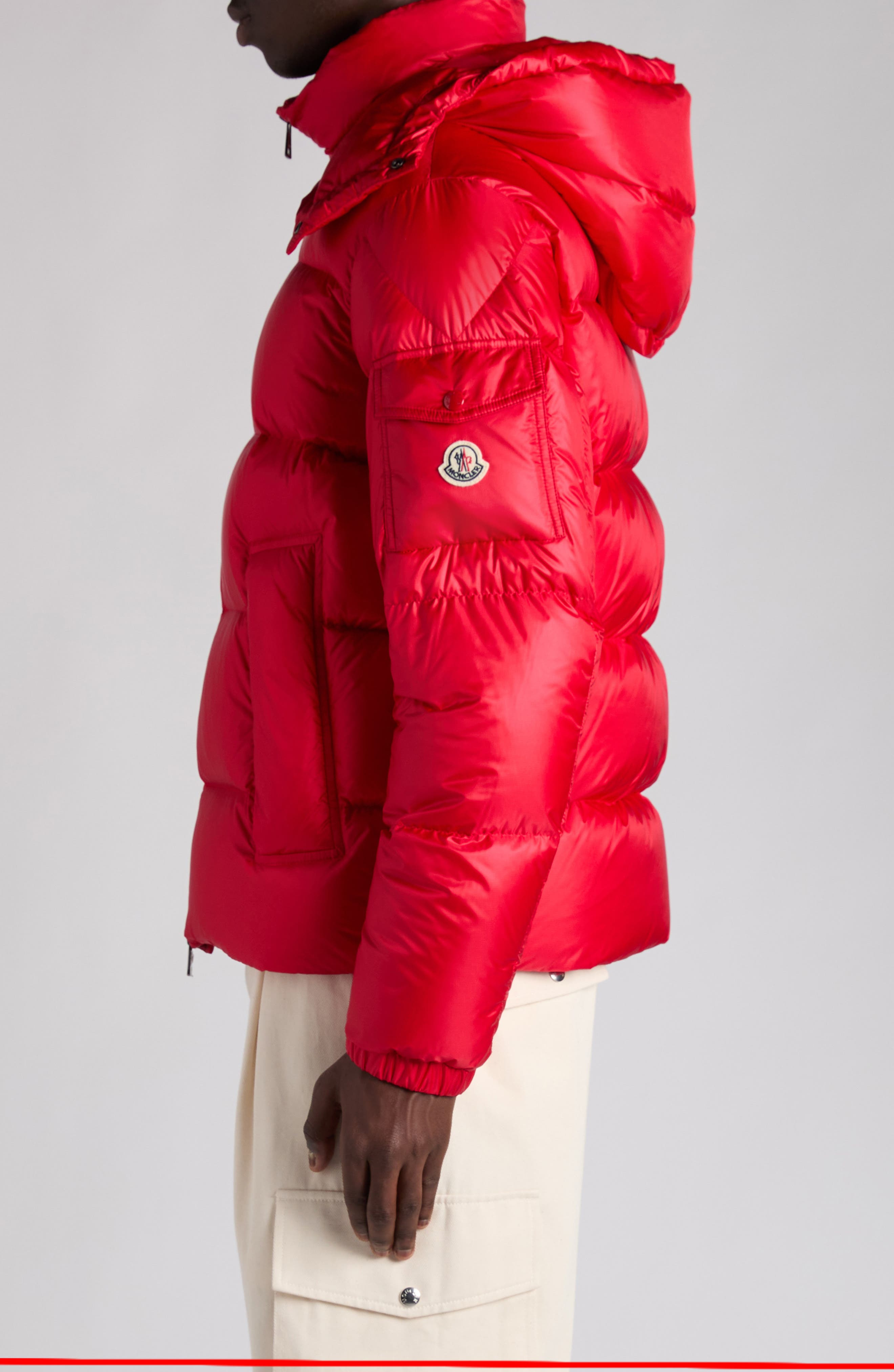 Moncler Couyere Down Puffer Jacket in Cherry Red at Nordstrom - 4