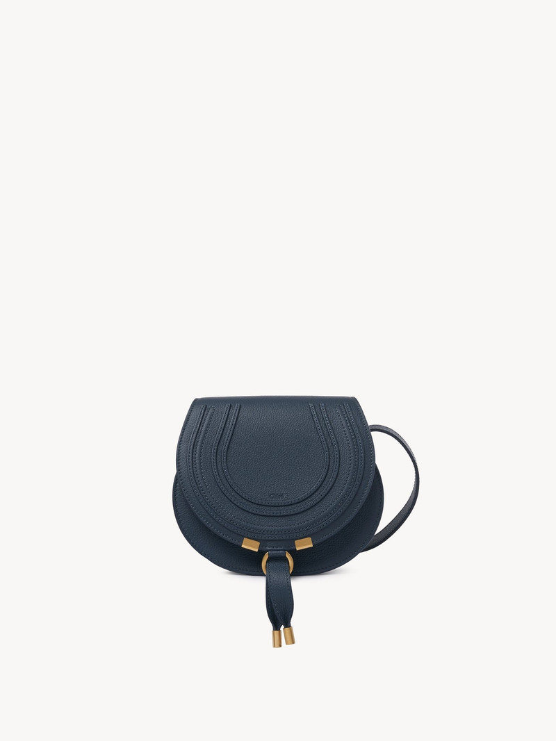 SMALL MARCIE SADDLE BAG IN GRAINED LEATHER - 1