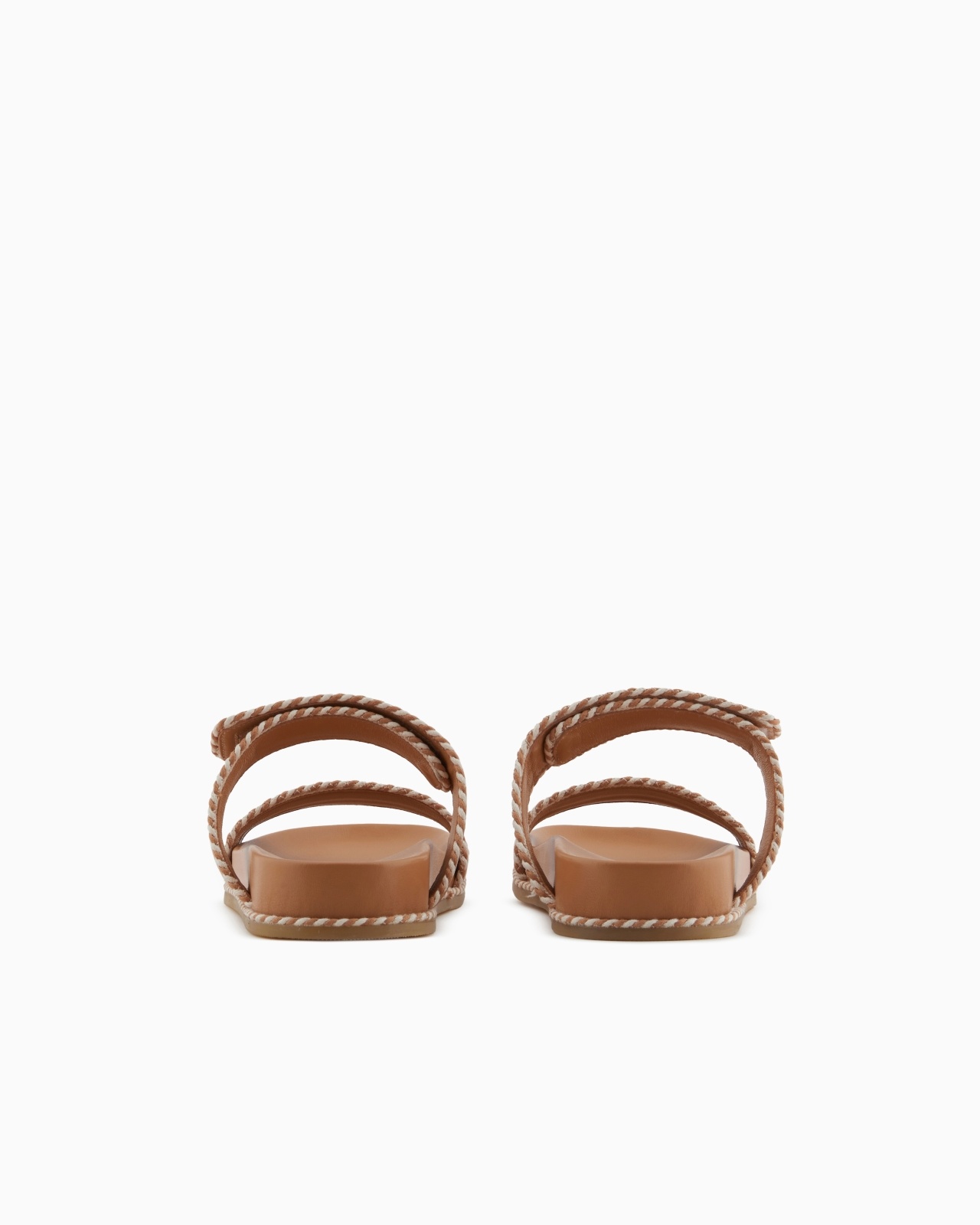 SANDALS WITH NAPPA-LEATHER STRAP AND TWO-TONE EDGES - 4