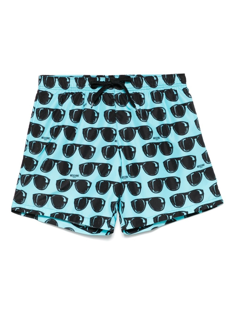 sunglasses-print swim shorts 1