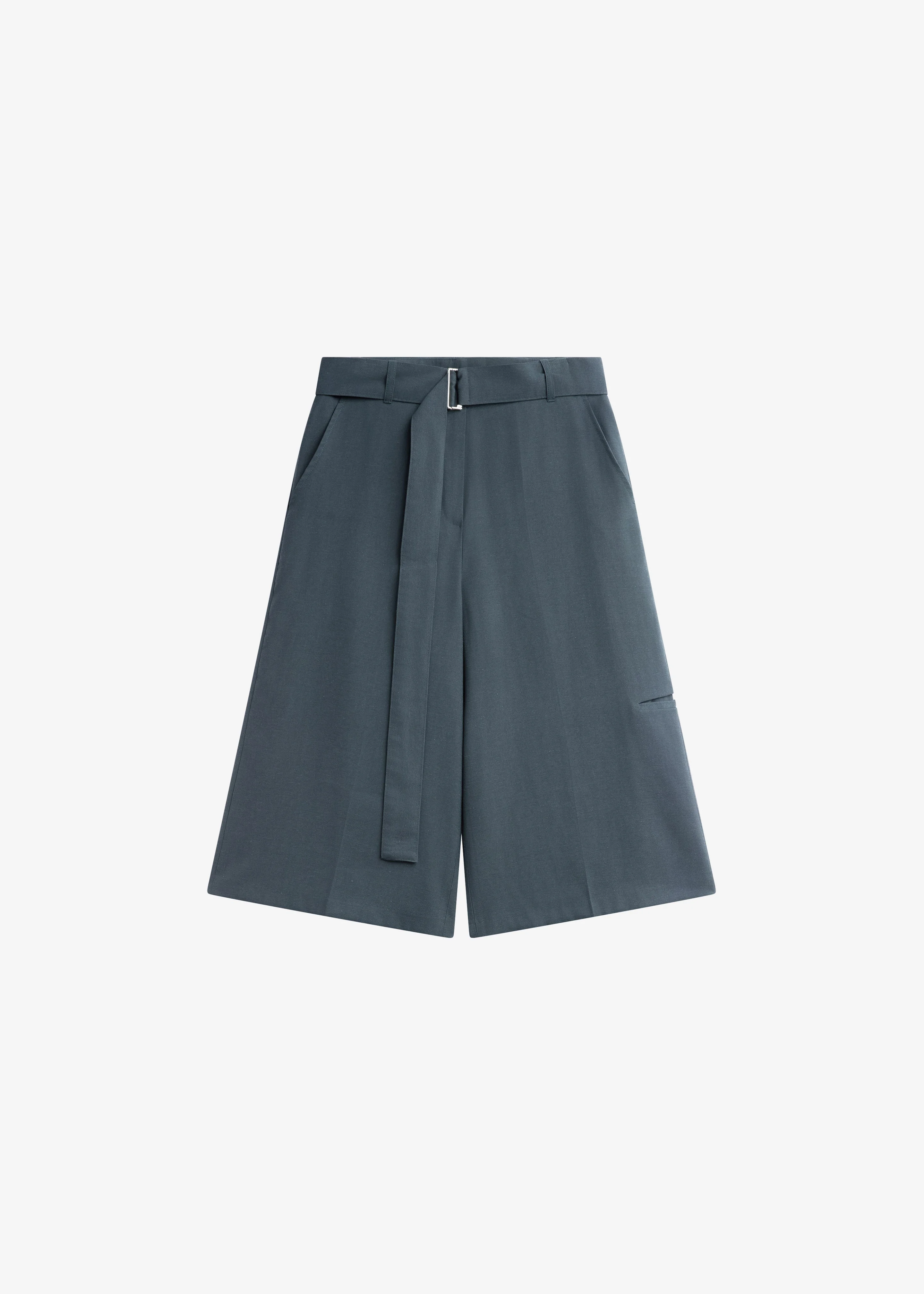 Lioni Tailored Bermuda Shorts - Deep Teal - 1
