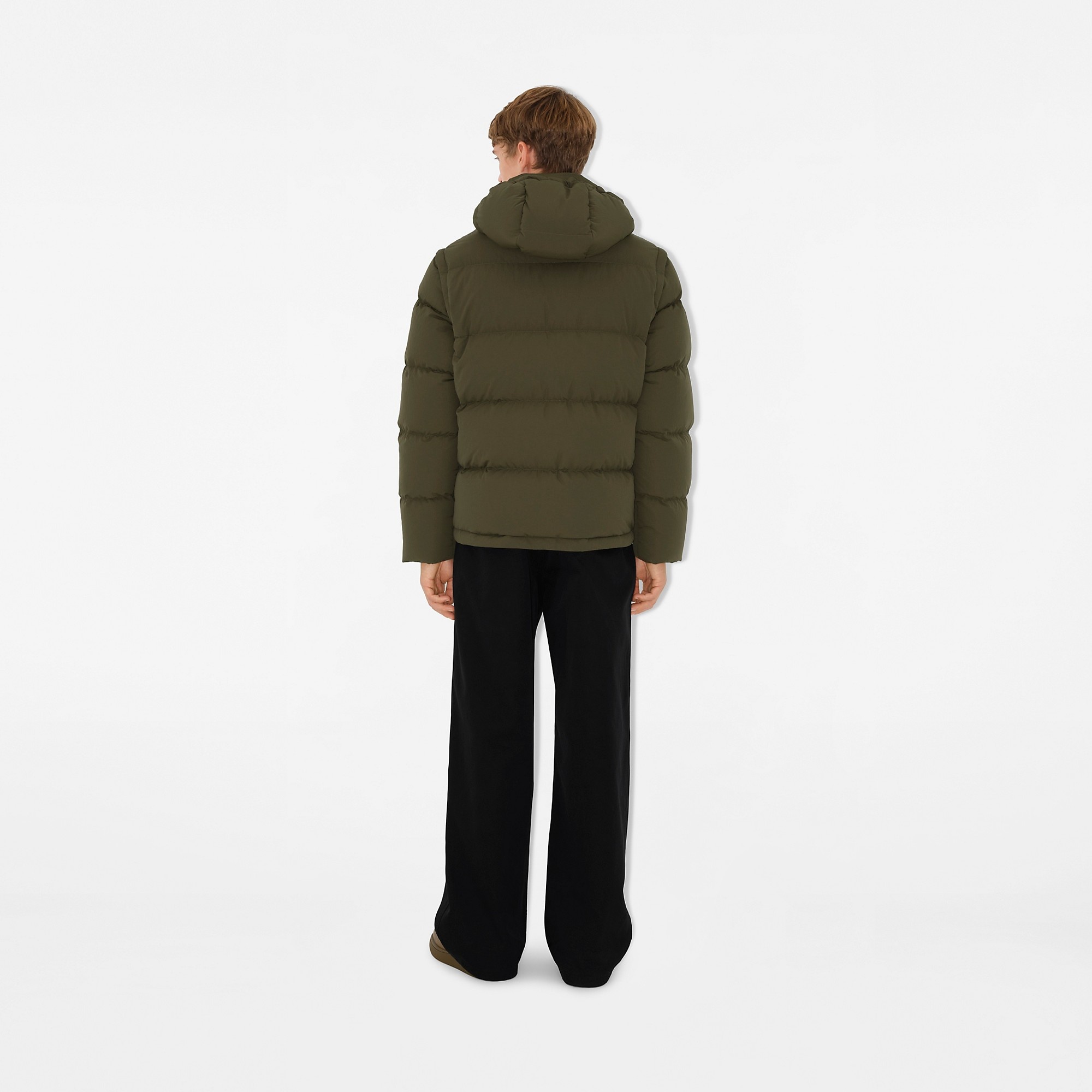 Detachable Sleeve Nylon Puffer Jacket - 4