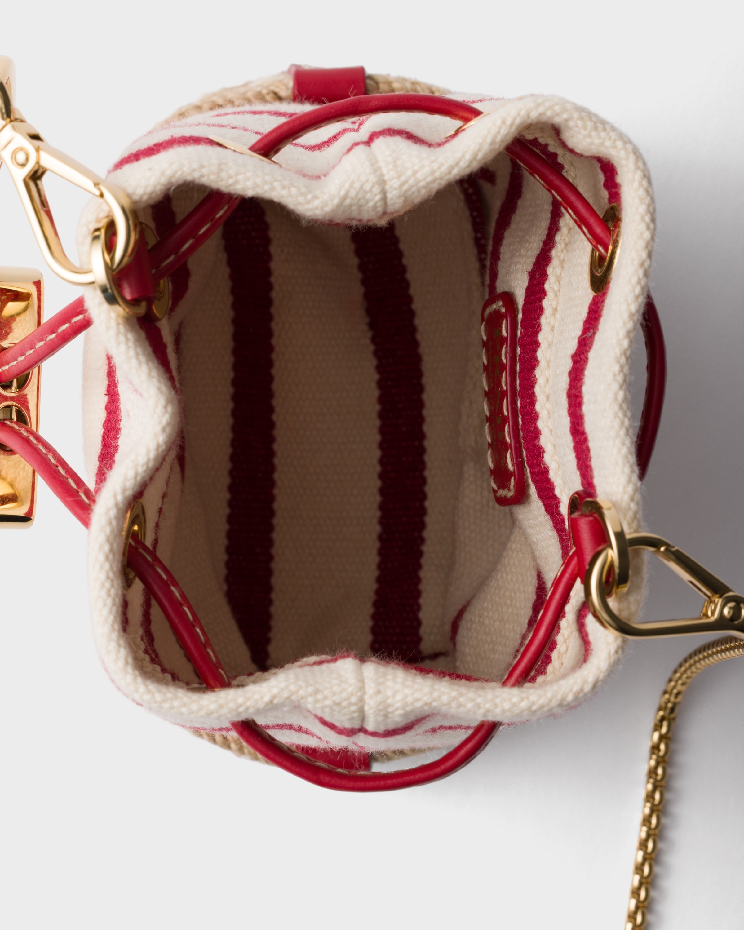 Striped fabric mini-pouch - 4