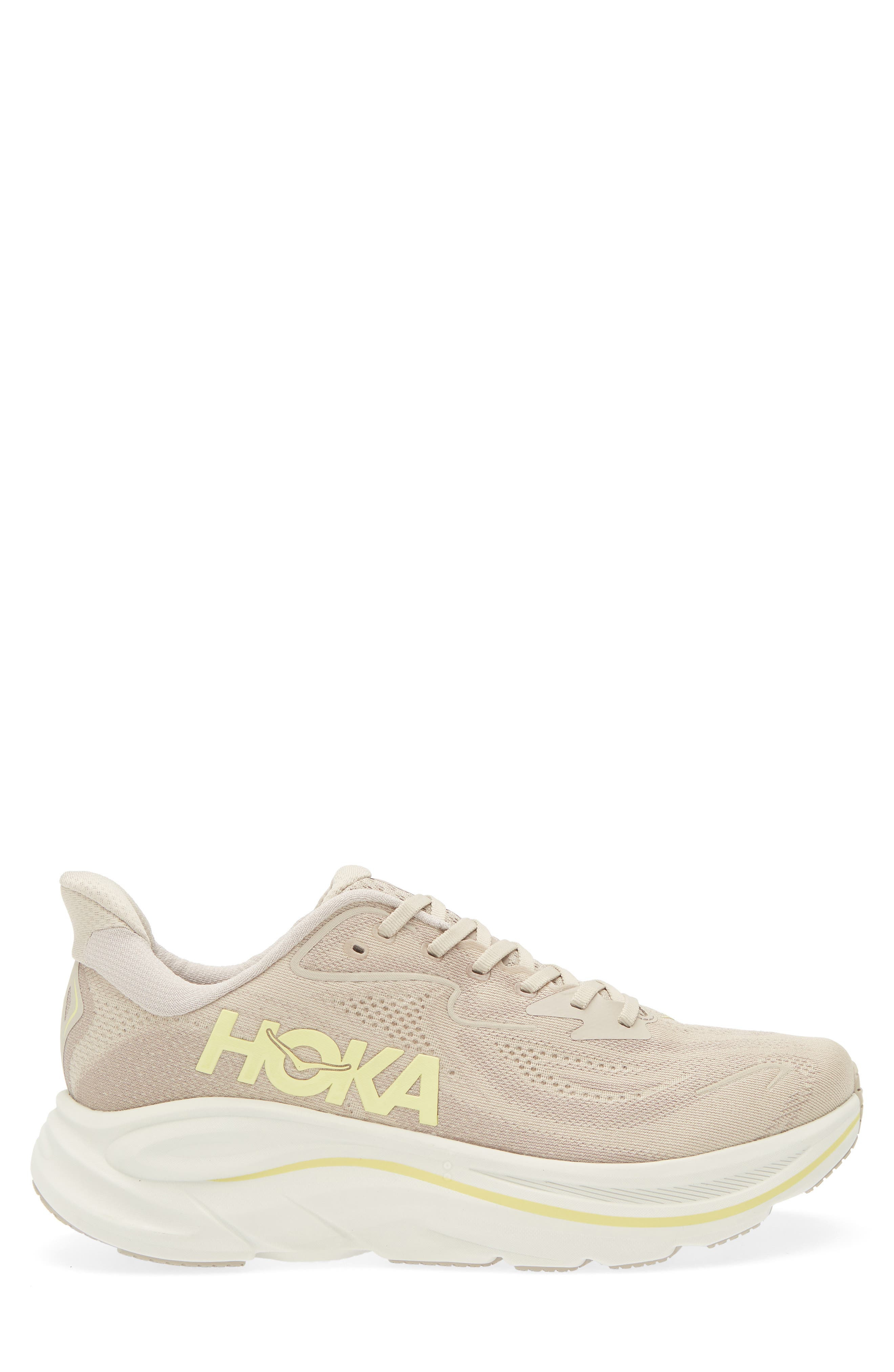 HOKA Clifton 10 Running Shoe in Raw Linen /Stone at Nordstrom - 3